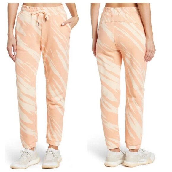 New w/Tags - sz Lrg - Sweaty Betty Essential Pocket Joggers in Orange Tie Dye - Picture 1 of 11